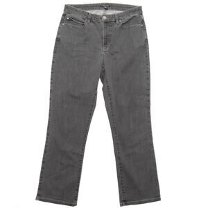 Eileen Fisher High Rise Organic Cotton Stretch Straight Leg Jeans Size 8